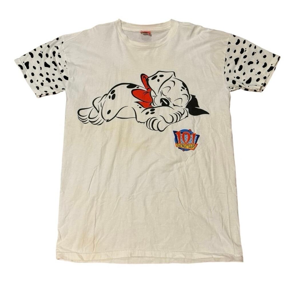 Vintage 90s Disney 101 Dalmatians T Shirt Mens one size White Nostalgic Tee XL